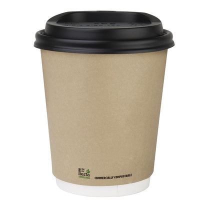 Fiesta Compostable Hot Cup Double Wall Kind Kraft 225ml (25 Pack) (225ml | Pack Quantity: 25) • PAS-CU985