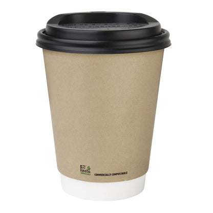 Fiesta Compostable Coffee Cups Double Wall 340ml (25 Pack) (340ml | Pack Quantity: 25) • PAS-CU987