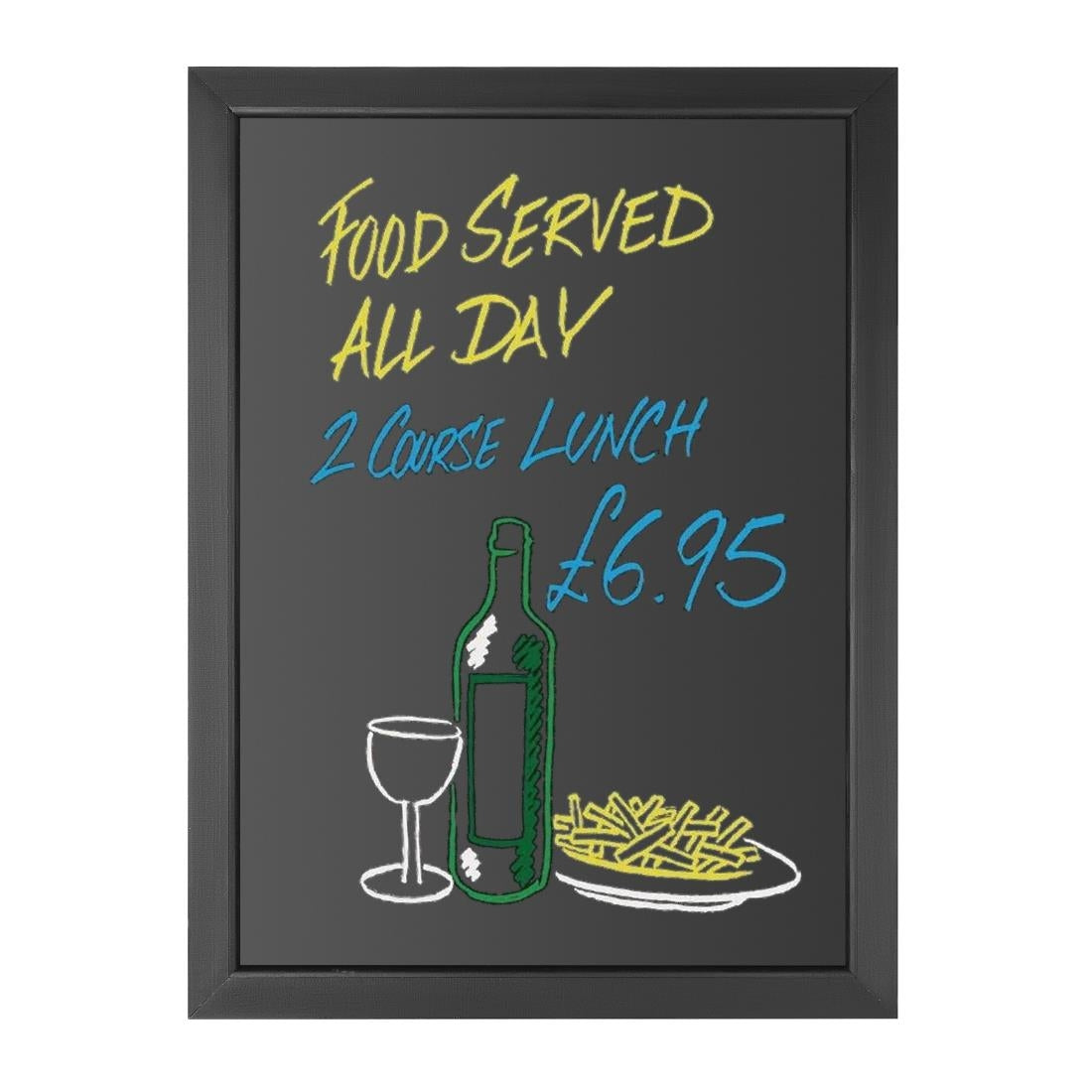 Olympia Wallboard Black Wooden Frame 600x800mm (Dimensions: 600(W) x 800(H)mm / 23.6x31.4") • PAS-CU991