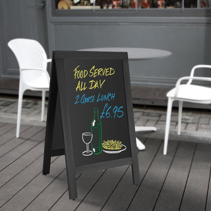 Olympia Pavement Board Black Wooden Frame 500x850mm • PAS-CU992