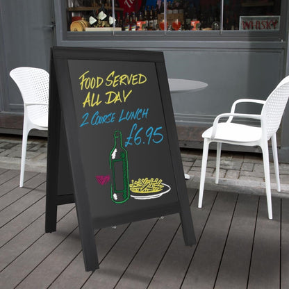 Olympia Pavement Board Black Wooden Frame 700x1200mm • PAS-CU993