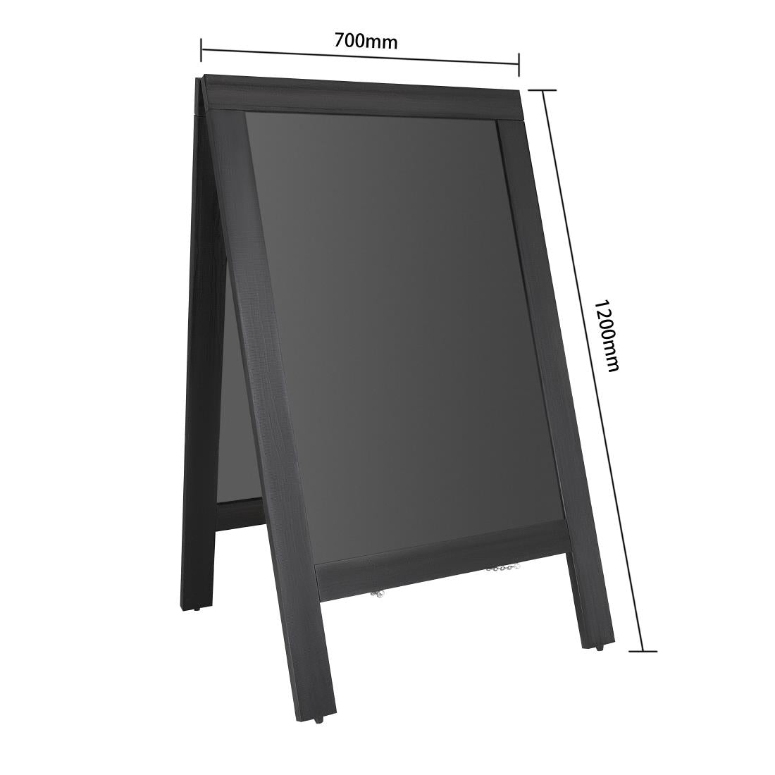 Olympia Pavement Board Black Wooden Frame 700x1200mm • PAS-CU993