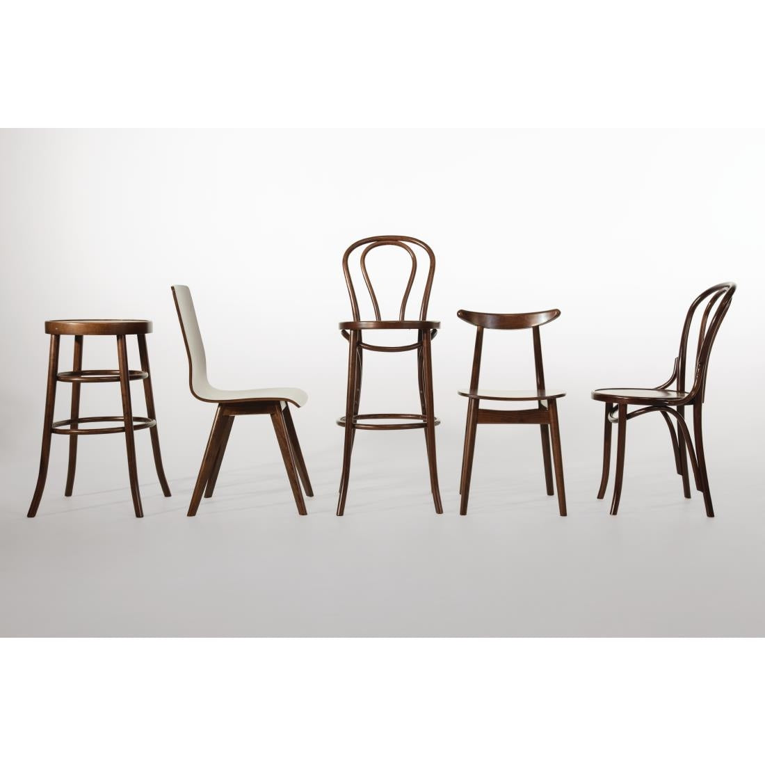 Fameg Bentwood Bistro Side Chairs Walnut Finish (2 Pack) (Pack of 2) • PAS-CF139