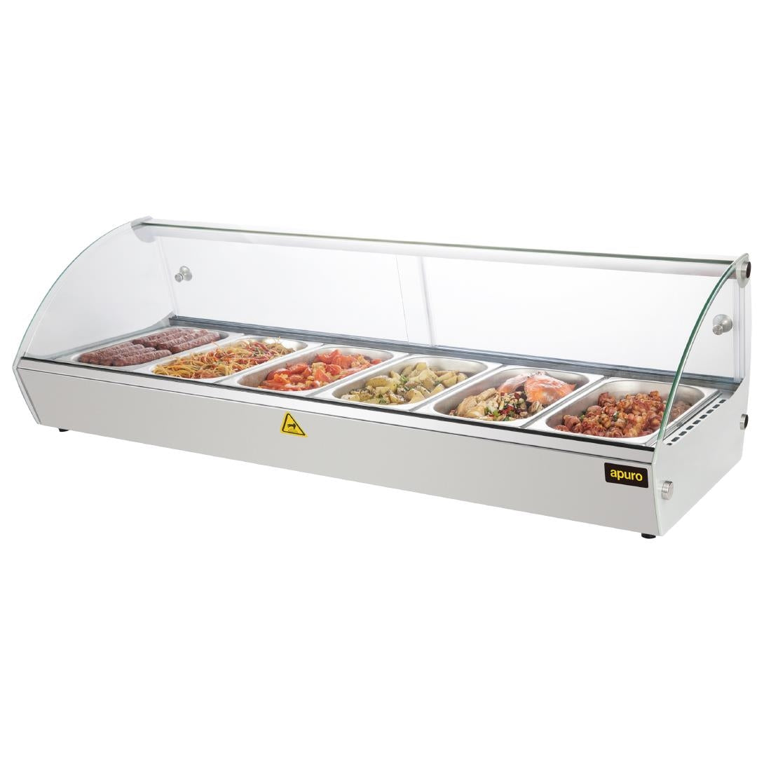 Apuro Countertop Heated Food Display 1127mm • PAS-CW148-A