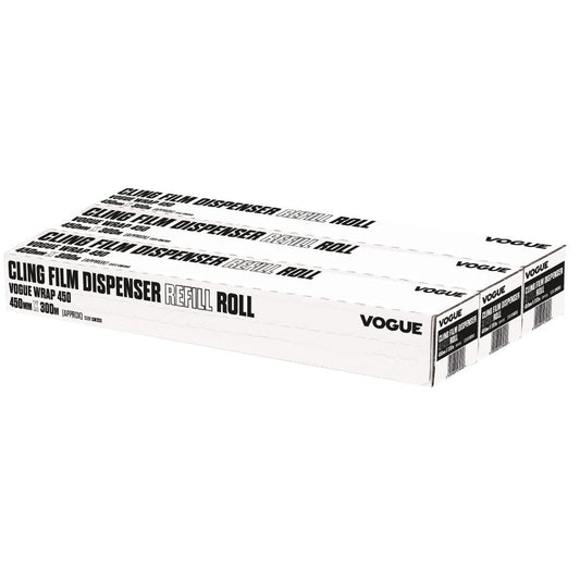 Cling Wrap Refills for Vogue Wrap450 Dispenser (Pack of 3) • PAS-CW203