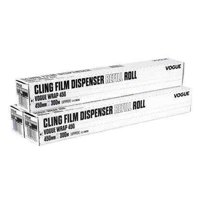 Vogue Cling Film 300m fits Wrap450 Dispenser (3 Pack) • PAS-CW203