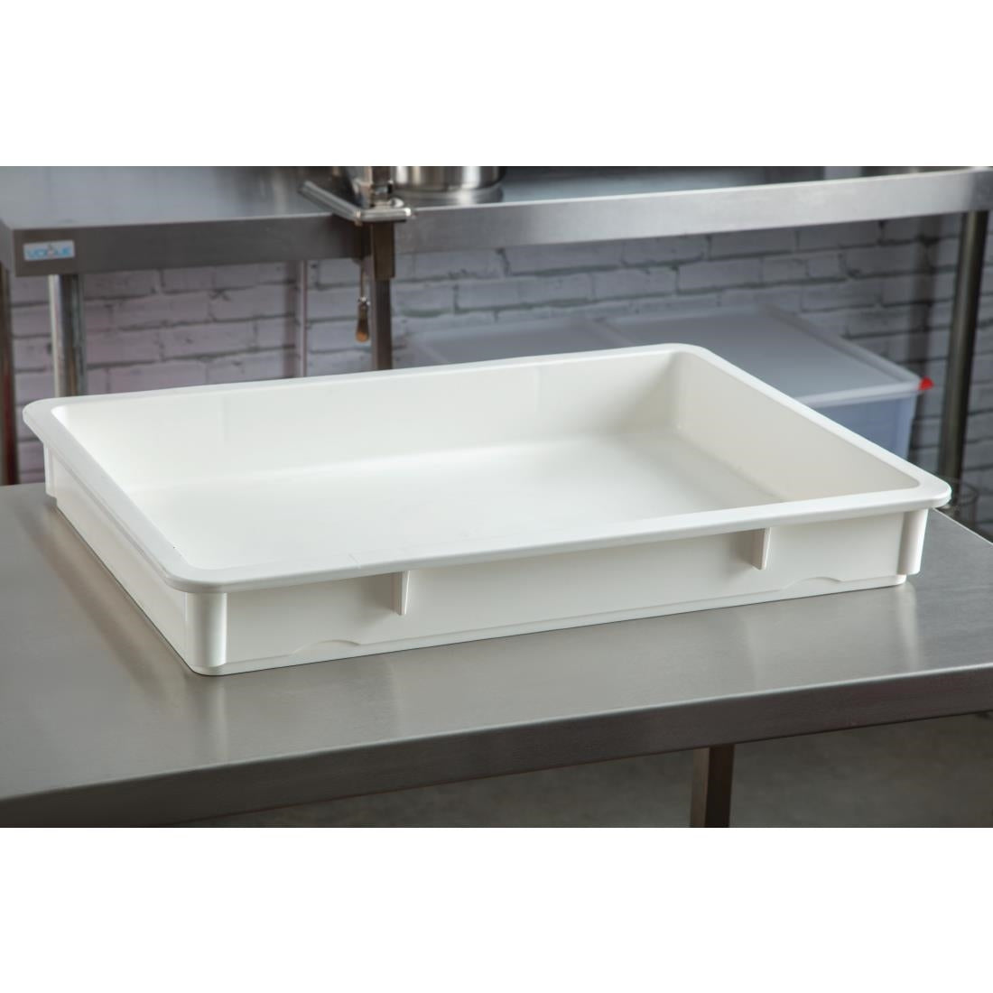 Cambro Pizza Dough Box - White - 460x660x76mm • PAS-CW800