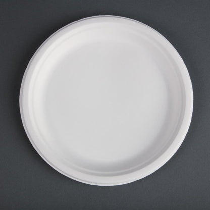 Fiesta Compostable Bagasse Plates Round 260mm (Pack of 50) • PAS-CW904