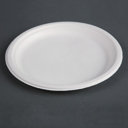 Fiesta Compostable Bagasse Plates Round 260mm (Pack of 50) • PAS-CW904