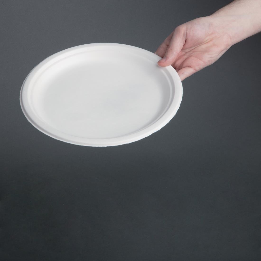 Fiesta Compostable Bagasse Plates Round 260mm (Pack of 50) • PAS-CW904