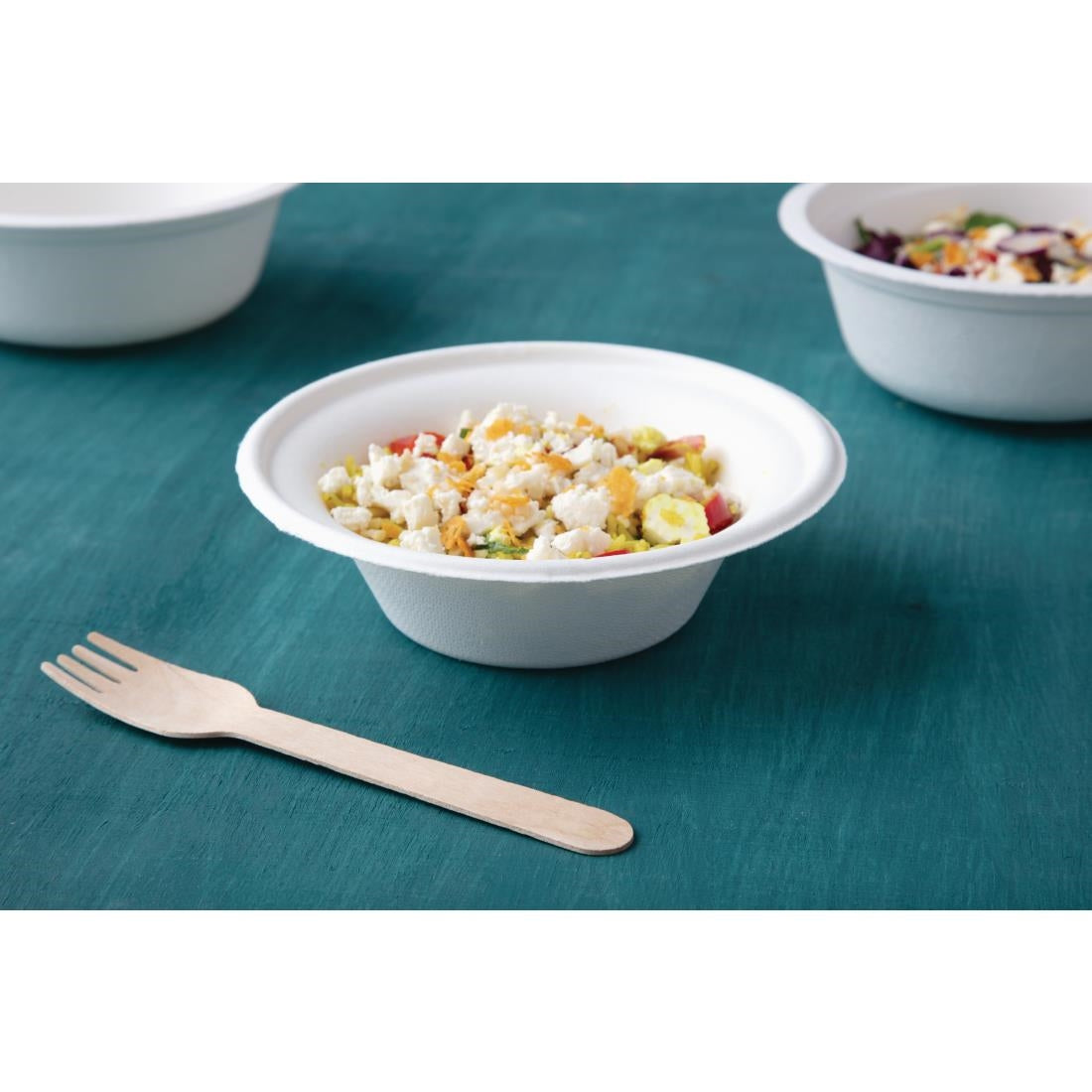Fiesta Compostable Bagasse Round Bowl 300ml (50 Pack) • PAS-CW906