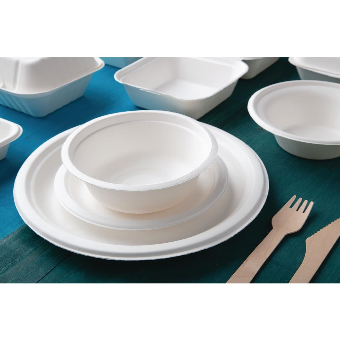 Fiesta Compostable Bagasse Plates Round 260mm (Pack of 50) • PAS-CW904