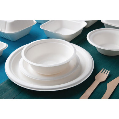 Fiesta Compostable Bagasse Round Plate 260mm (50 Pack) (Diameter: 260mm | Pack Quantity: 50) • PAS-CW904