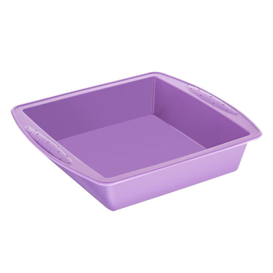 Hygiplas Flexible Silicone Square Bake Pan Purple 245mm (245x245mm | Purple - suitable for allergens) • PAS-CX049