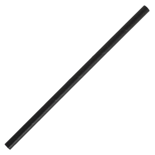 Fiesta Compostable Paper Cocktail Stirrer Straws Black (Pack of 250) • PAS-CY080