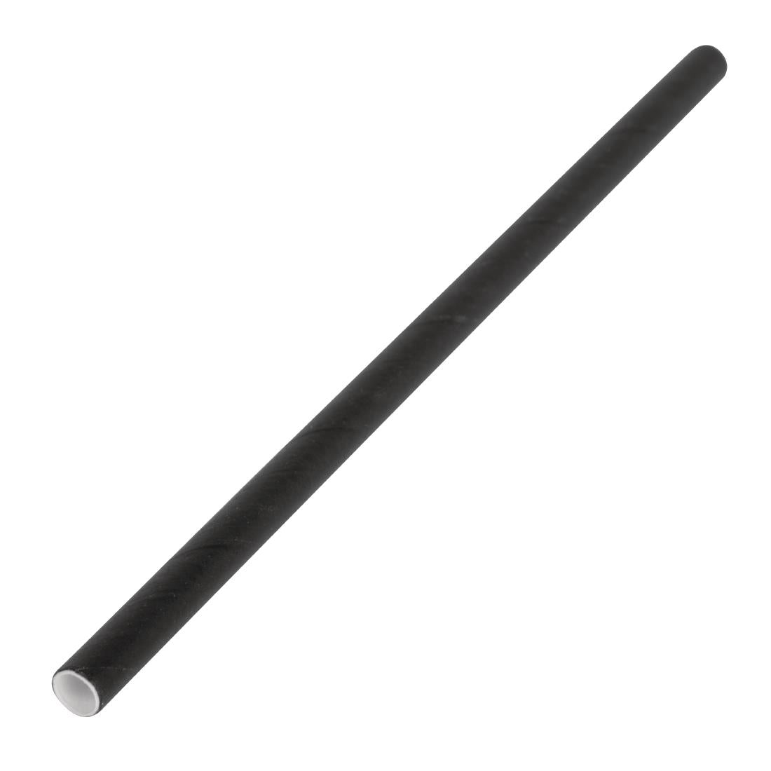 Fiesta Compostable Paper Cocktail Stirrer Straws Black (250 Pack) (140(L)mm | Pack Quantity: 250) • PAS-CY080