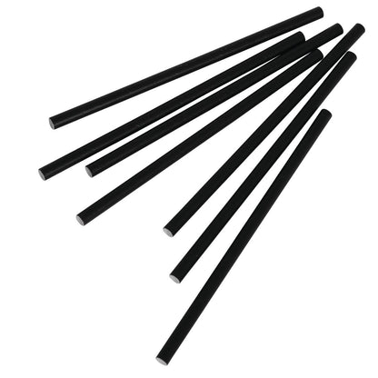 Fiesta Compostable Paper Cocktail Stirrer Straws Black (250 Pack) (Pack of 250) • PAS-CY080