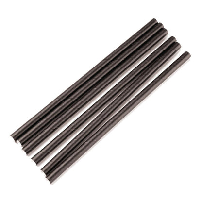 Fiesta Compostable Paper Cocktail Stirrer Straws Black (250 Pack) (140(L)mm | Pack Quantity: 250) • PAS-CY080
