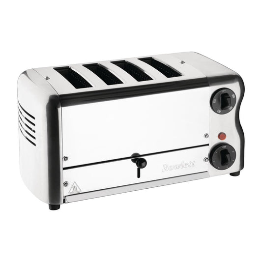 Rowlett Esprit 4 Slot Toaster Chrome w/2x Additional Elements & Sandwich Cage • PAS-HW911-A