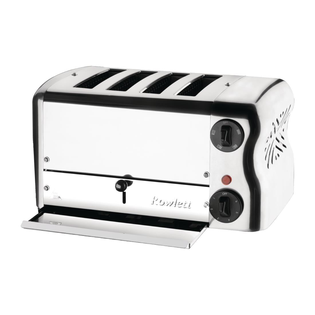 Rowlett Esprit 4 Slot Toaster Chrome w/2x Additional Elements & Sandwich Cage • PAS-CH181-A