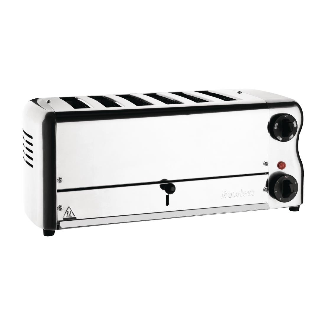 Rowlett Esprit 6 Slot Toaster Chrome w/2x Additional Elements & Sandwich Cage • PAS-CH185-A