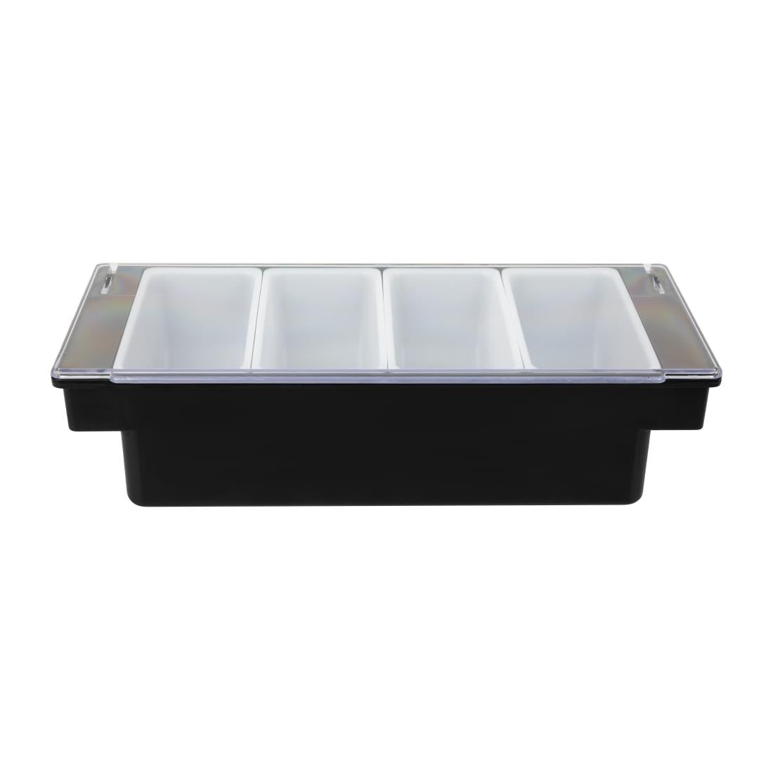 Beaumont 4 Part Plastic Condiment Holder Black • PAS-CZ603