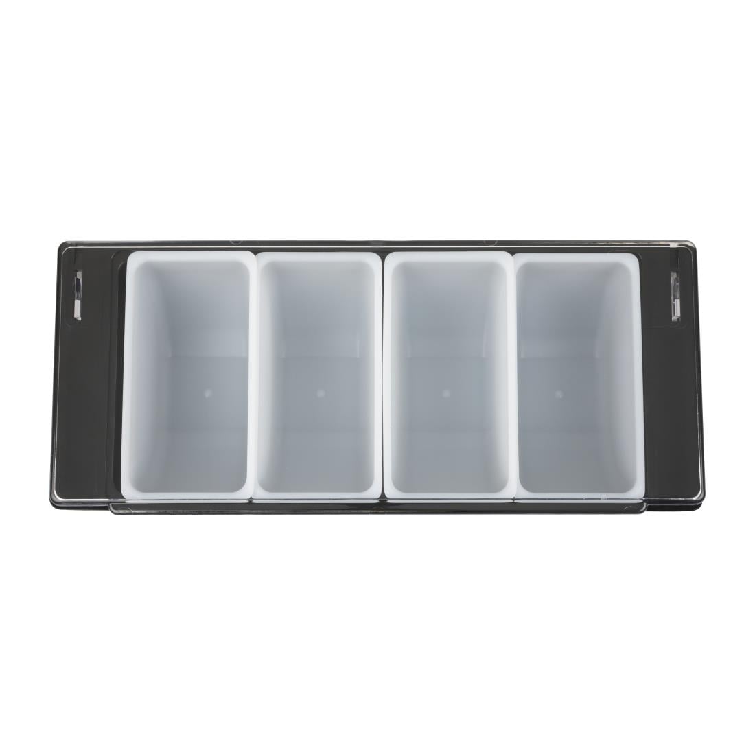 Beaumont 4 Part Plastic Condiment Holder Black • PAS-CZ603