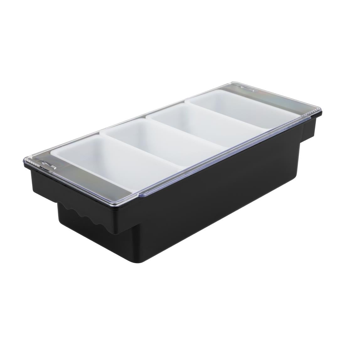 Beaumont 4 Part Plastic Condiment Holder Black • PAS-CZ603