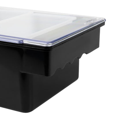 Beaumont 4 Part Plastic Condiment Holder Black • PAS-CZ603