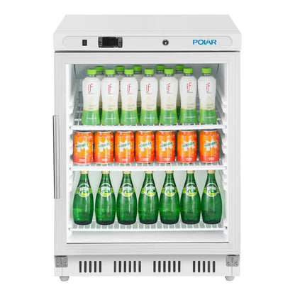 Polar C-Series Under Counter White Display Fridge - 150Ltr • PAS-CZ785-A