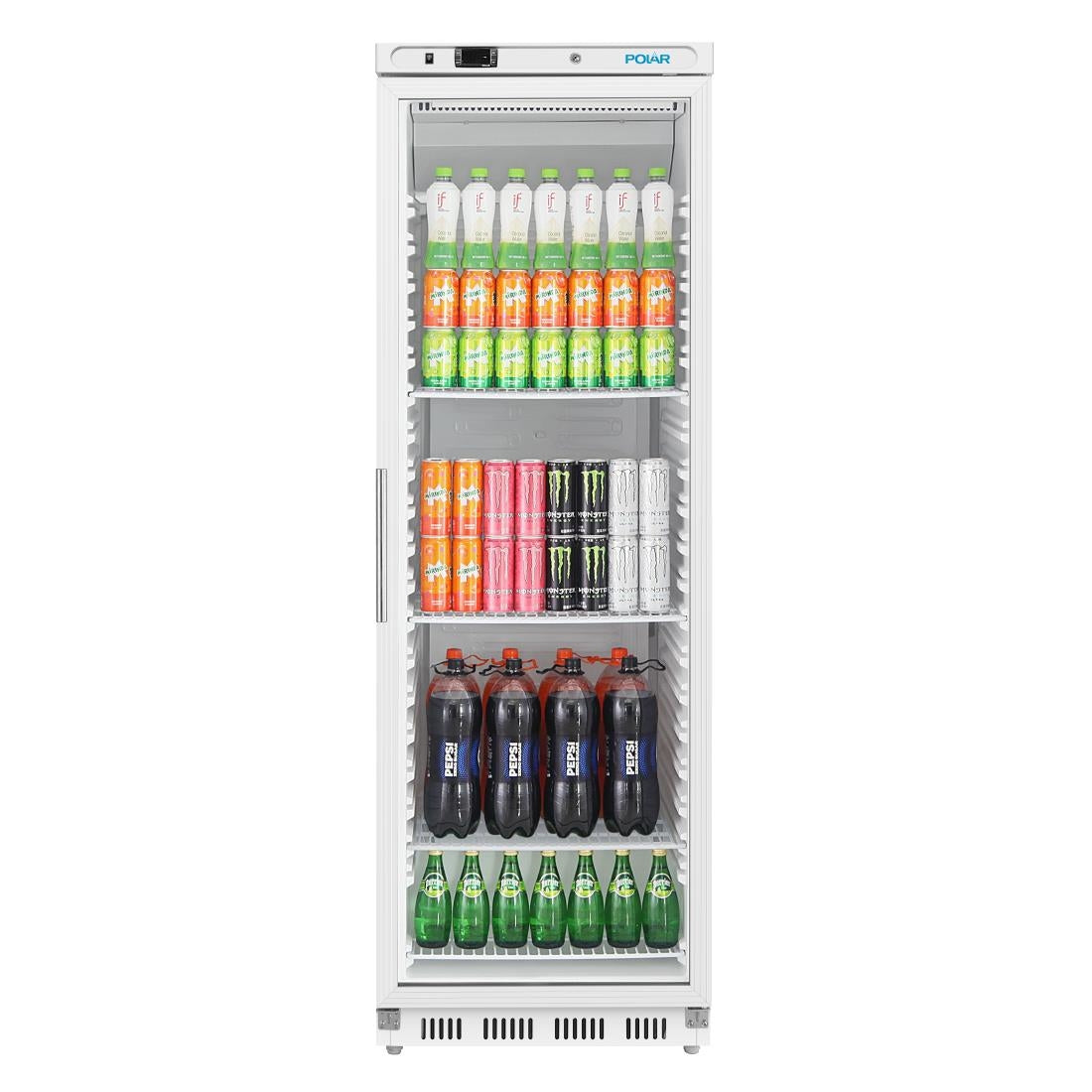 Polar C-Series Upright White Display Fridge - 400Ltr • PAS-CZ786-A