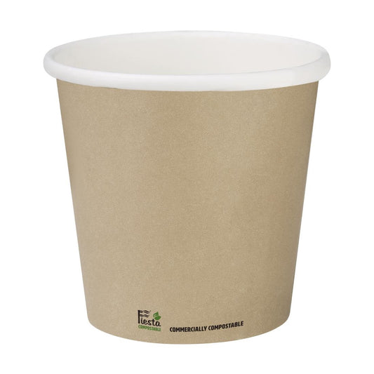 Fiesta Compostable Espresso Cups Single Wall 114ml (1000 Pack) (114ml. Pack Quantity: 1000. Plant-based PE lining) • PAS-CZ875