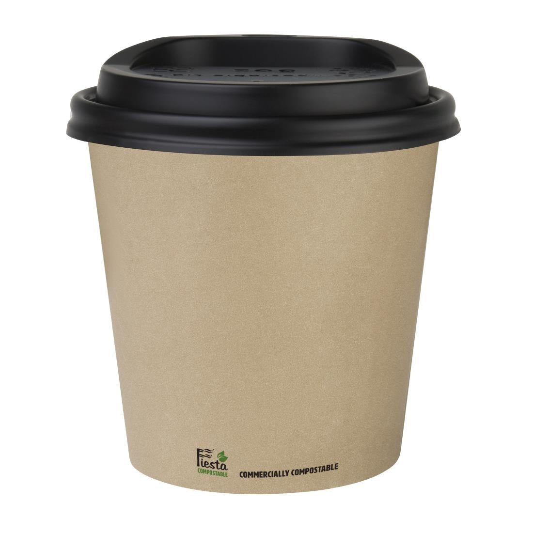 Fiesta Compostable Espresso Cups Single Wall 114ml (1000 Pack) (114ml. Pack Quantity: 1000. Plant-based PE lining) • PAS-CZ875