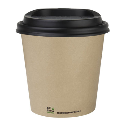 Fiesta Compostable Espresso Cups Single Wall 114ml (1000 Pack) (114ml. Pack Quantity: 1000. Plant-based PE lining) • PAS-CZ875