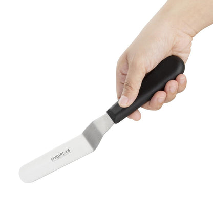 Hygiplas Palette Knife Angled Blade Black 100mm • PAS-D420
