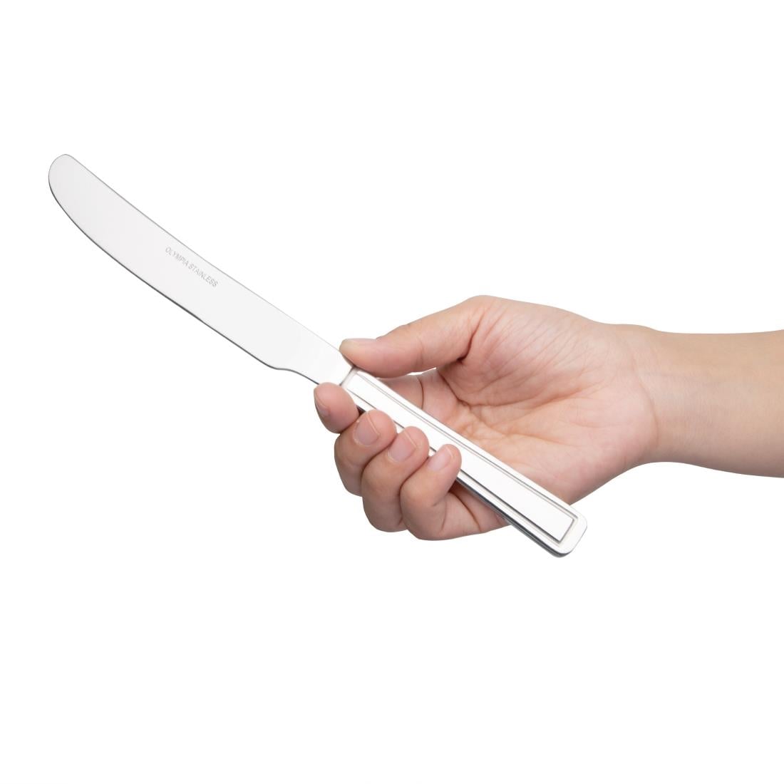 Olympia Harley Table Knife (12 Pack) (230(L)mm. Material: 18/0 Stainless Steel. Pack Quantity: 12) • PAS-D690