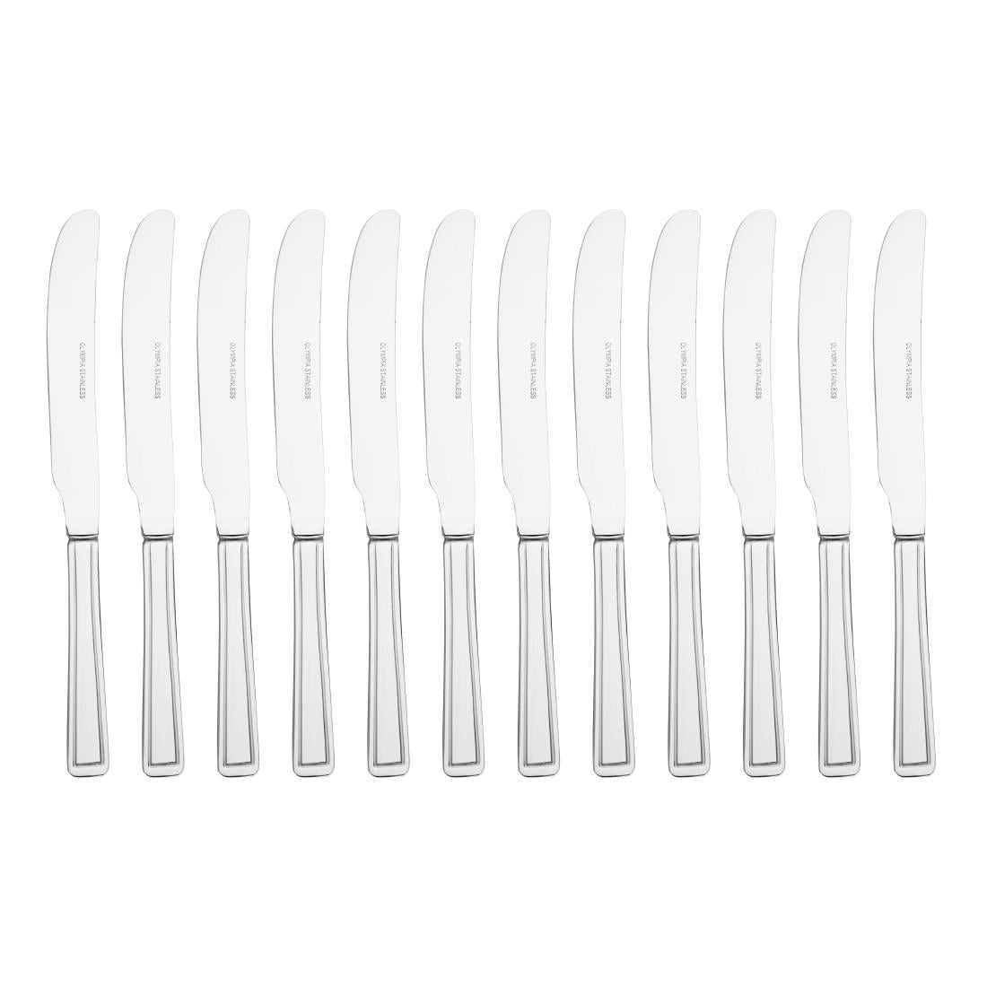 Olympia Harley Table Knife (12 Pack) (230(L)mm. Material: 18/0 Stainless Steel. Pack Quantity: 12) • PAS-D690