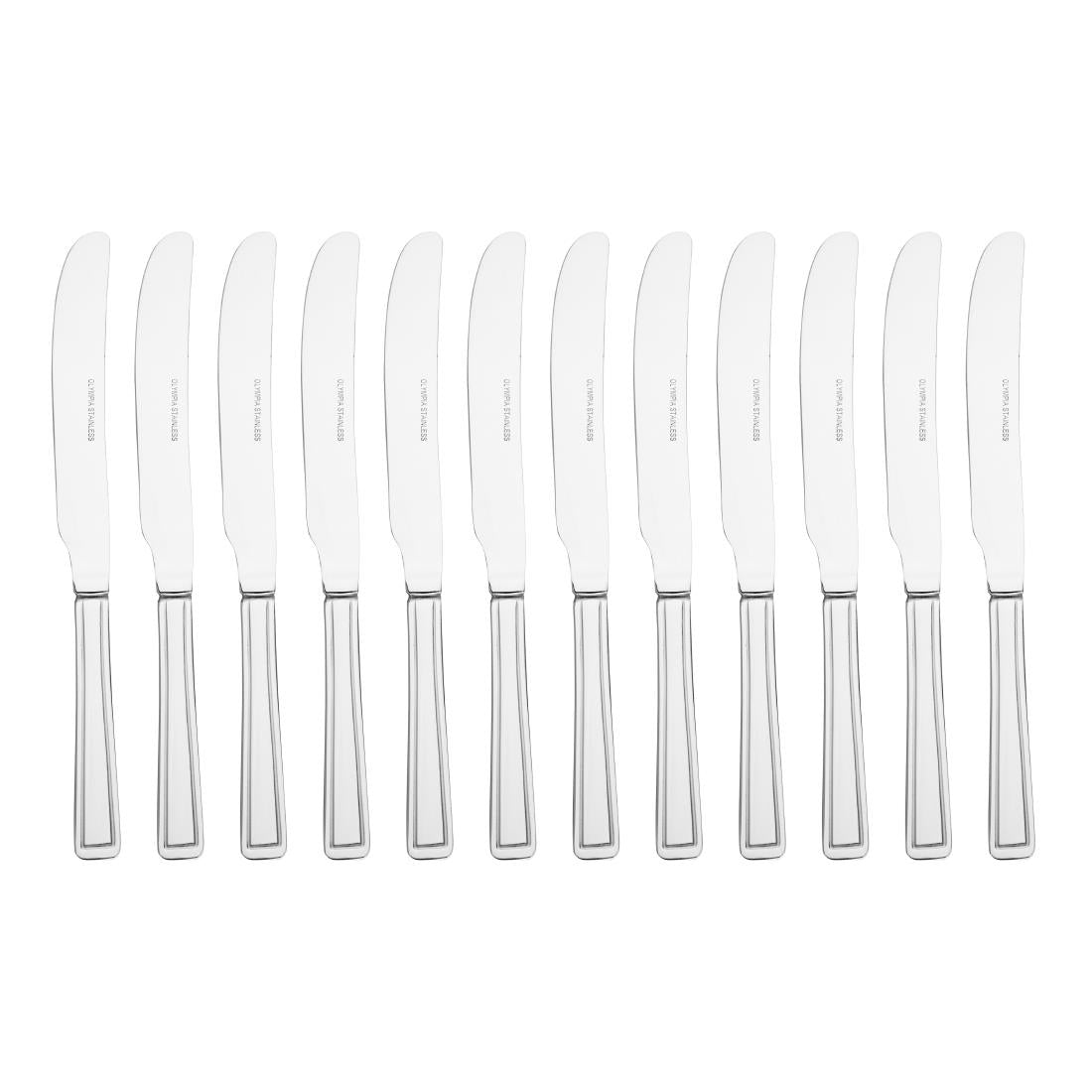 Olympia Harley Table Knife (12 Pack) (230(L)mm. Material: 18/0 Stainless Steel. Pack Quantity: 12) • PAS-D690