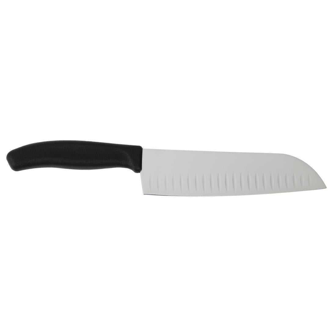 Victorinox Santoku Knife Black Scalloped Edge 171mm • PAS-D828