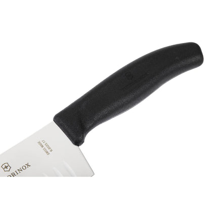 Victorinox Santoku Knife Black Scalloped Edge 171mm • PAS-D828