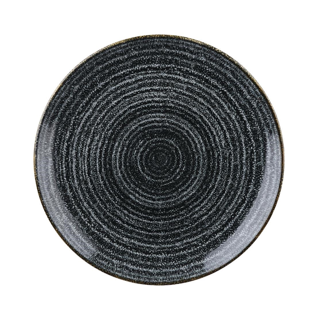 Churchill Studio Prints Homespun Charcoal Black Coupe Plate 288mm • PAS-DA260