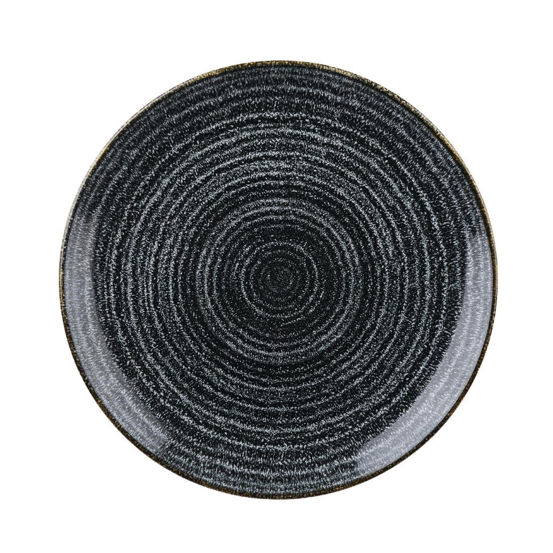Churchill Studio Prints Homespun Charcoal Black Coupe Plate 260mm • PAS-DA261