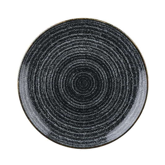 Churchill Studio Prints Homespun Charcoal Black Coupe Plate 260mm • PAS-DA261