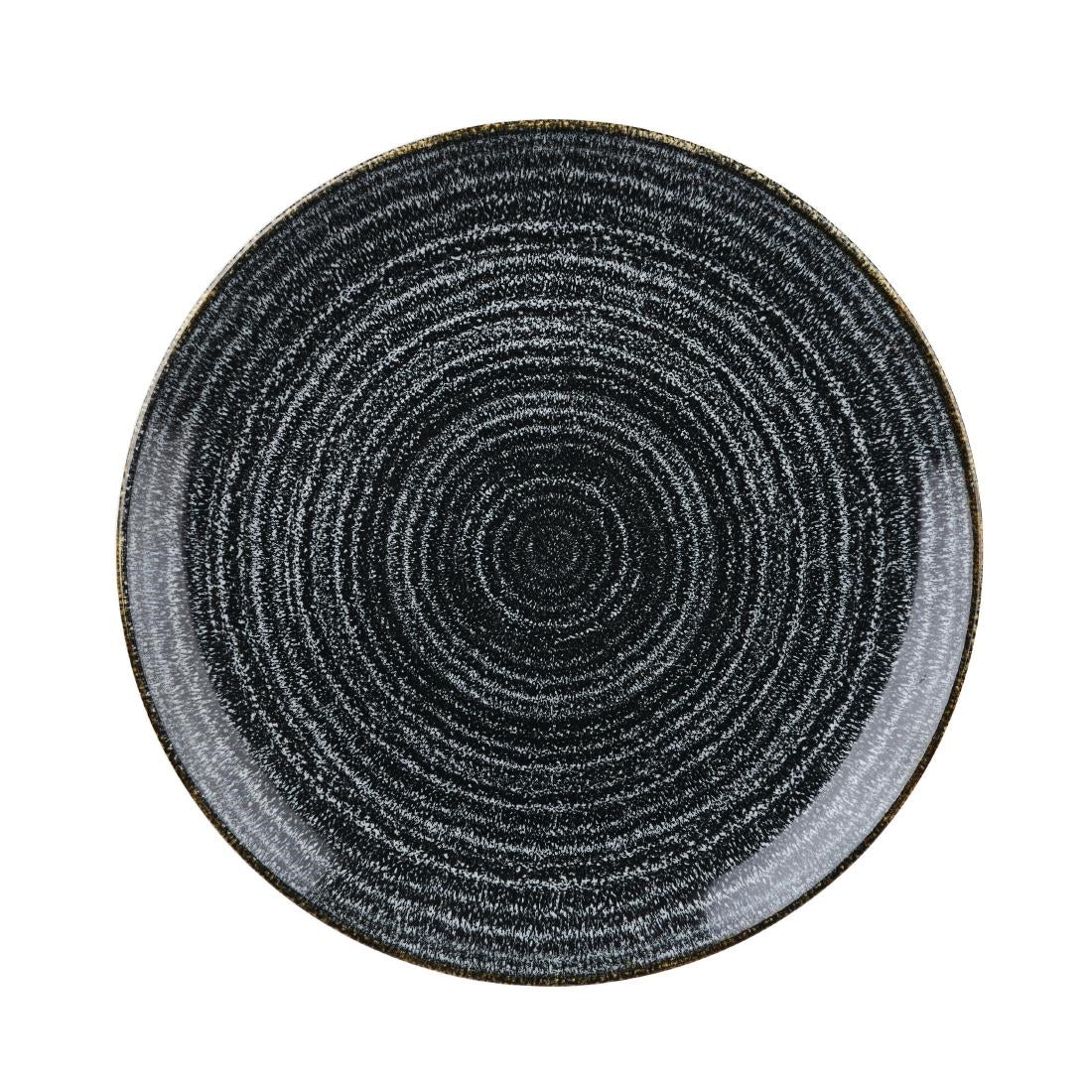 Churchill Studio Prints Homespun Charcoal Black Coupe Plate 217mm • PAS-DA262