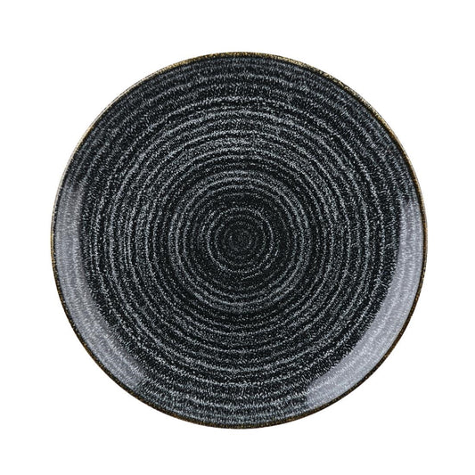 Churchill Studio Prints Homespun Charcoal Black Coupe Plate 217mm • PAS-DA262