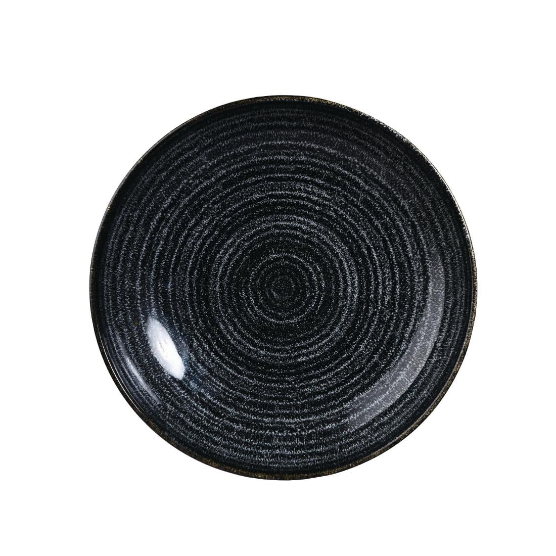 Churchill Studio Prints Homespun Charcoal Black Coupe Bowl 248mm • PAS-DA264