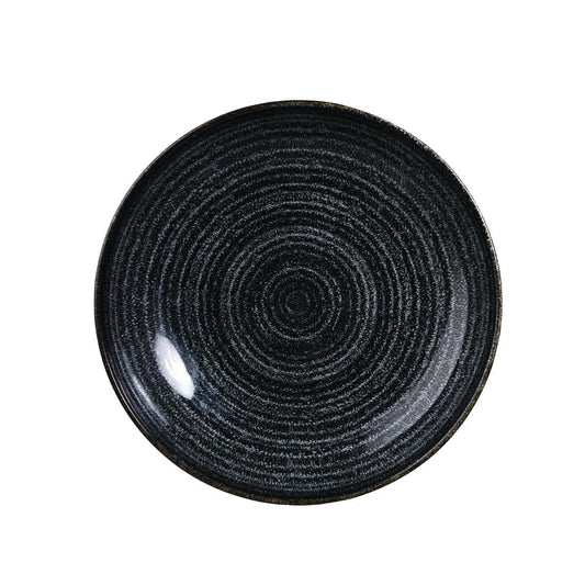 Churchill Studio Prints Homespun Charcoal Black Coupe Bowl 248mm • PAS-DA264