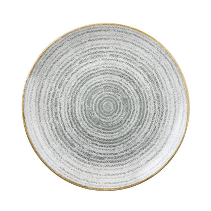 Churchill Studio Prints Homespun Stone Grey Coupe Plate 288mm • PAS-DA268