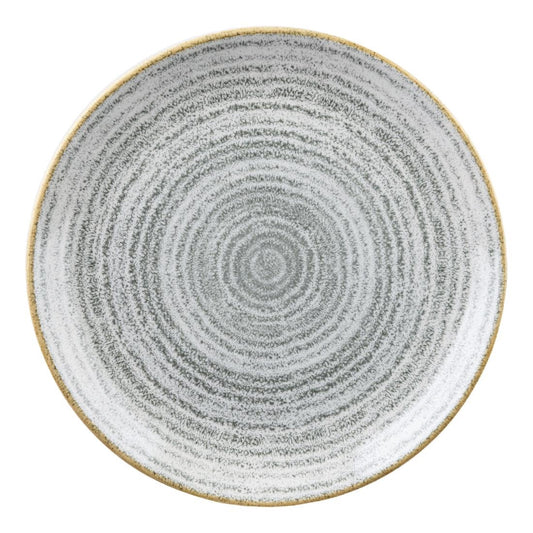 Churchill Studio Prints Homespun Stone Grey Coupe Plate 217mm • PAS-DA270