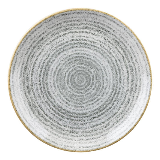 Churchill Studio Prints Homespun Stone Grey Coupe Plate 165mm • PAS-DA271